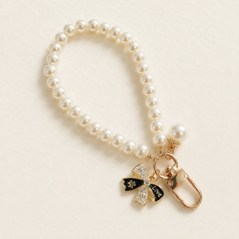 CouldNook Fluffy Pom Lanyard - Crystal Phone Charm