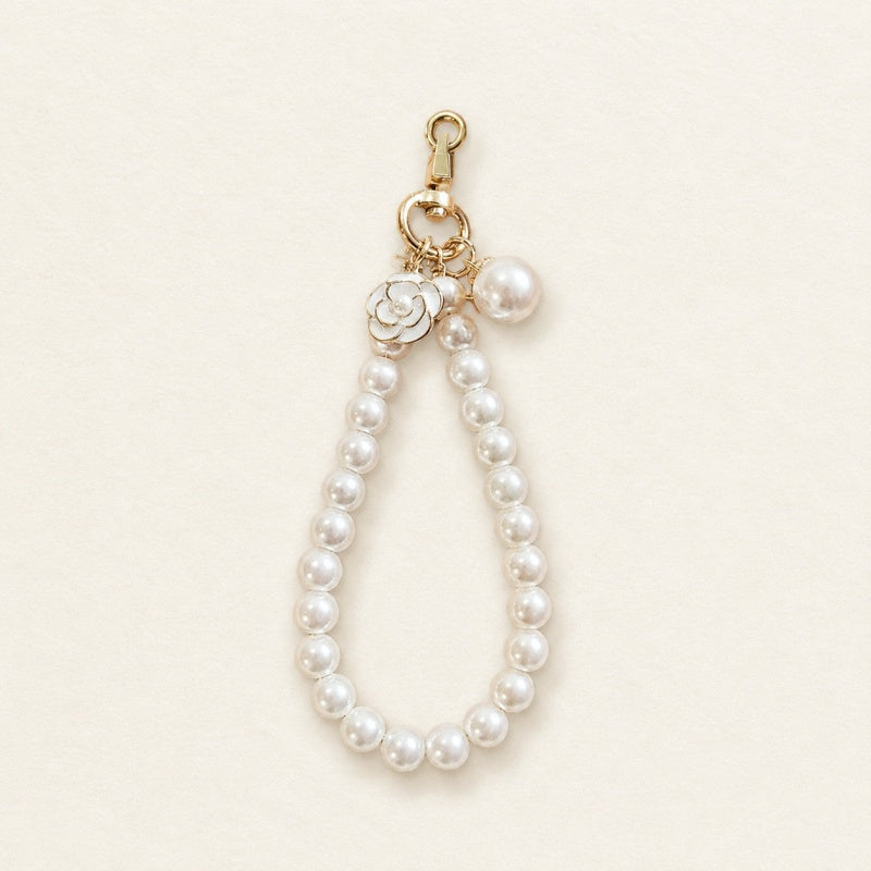 CouldNook Fluffy Pom Lanyard - Crystal Phone Charm