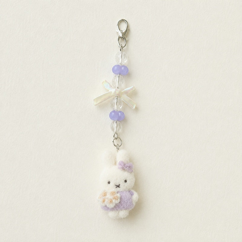 CouldNook Fluffy Pom Lanyard - Crystal Phone Charm