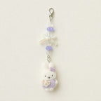 CouldNook Fluffy Pom Lanyard - Crystal Phone Charm