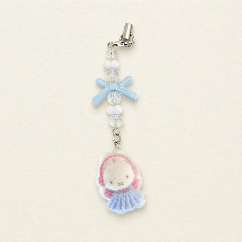 CouldNook Fluffy Pom Lanyard - Crystal Phone Charm
