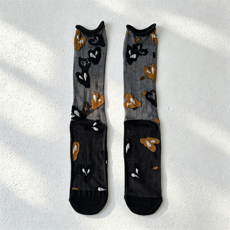 CouldNook Graphic Knee-High Socks-Knee High Length