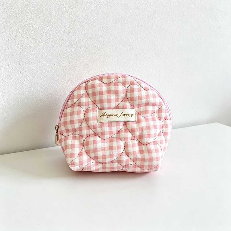 CouldNook Quilted Shell Shaped  Cosmetic Bag - Vanity Storage Accent