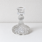 CouldNook Decorative Glass Candle Holder - Sculpted Shapes