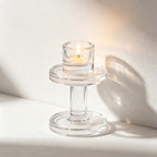 CouldNook Candle Holder And Taper Collection - Glass Bases And Separate Candles