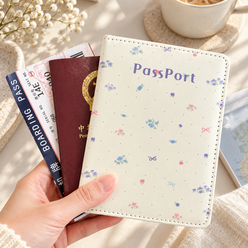 CouldNook Patterned Passport Cover - Floral Prints and Bow Details for Travel