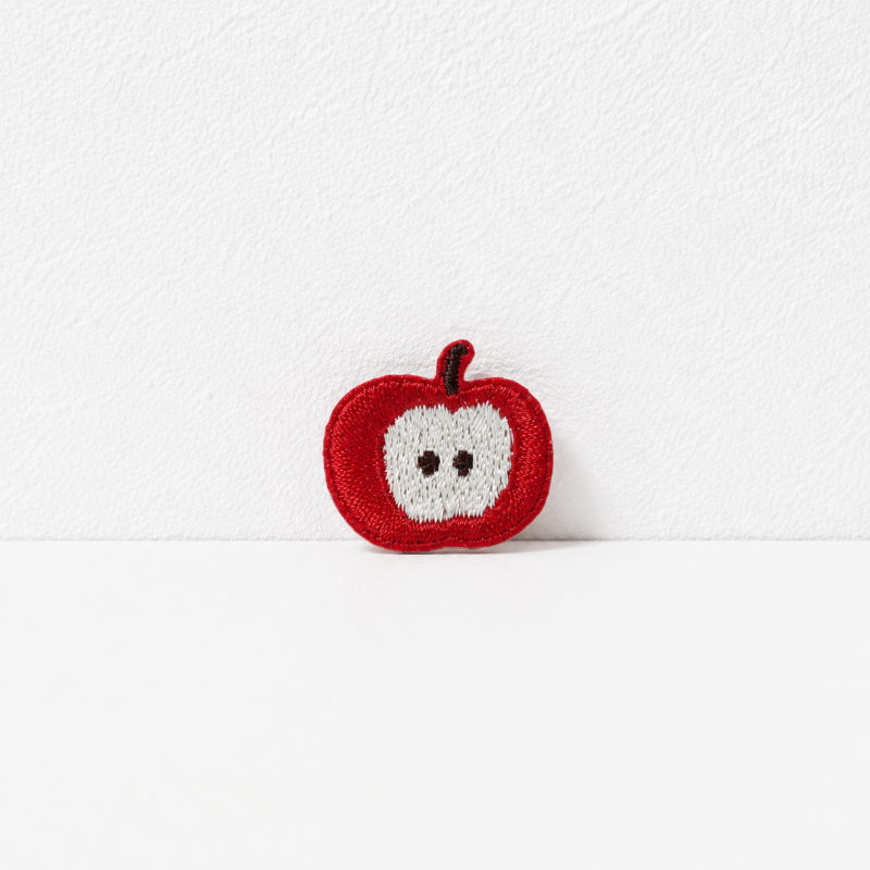 CouldNook Apple Star Embroidered Patch - Small Red Fruit Designs