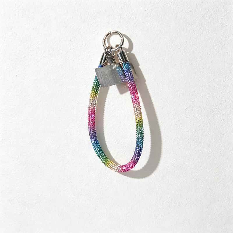 CouldNook Rhinestones Set Wrist Phone Strap with Square RhinestonesAccents