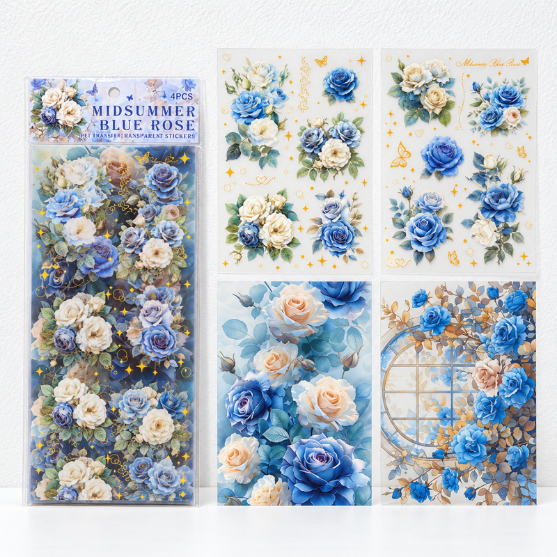 Botanical Stickers - Floral Sprigs Leaves and Rose Designs