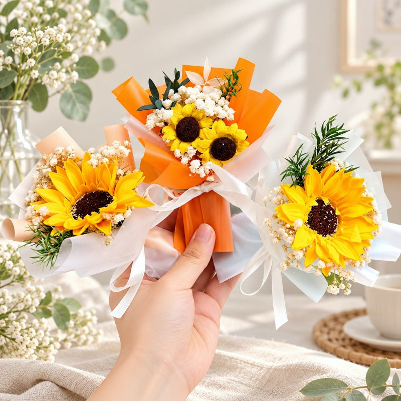 CouldNook Sunflower Car Fragrance Bouquet - Ribbon Wrapped