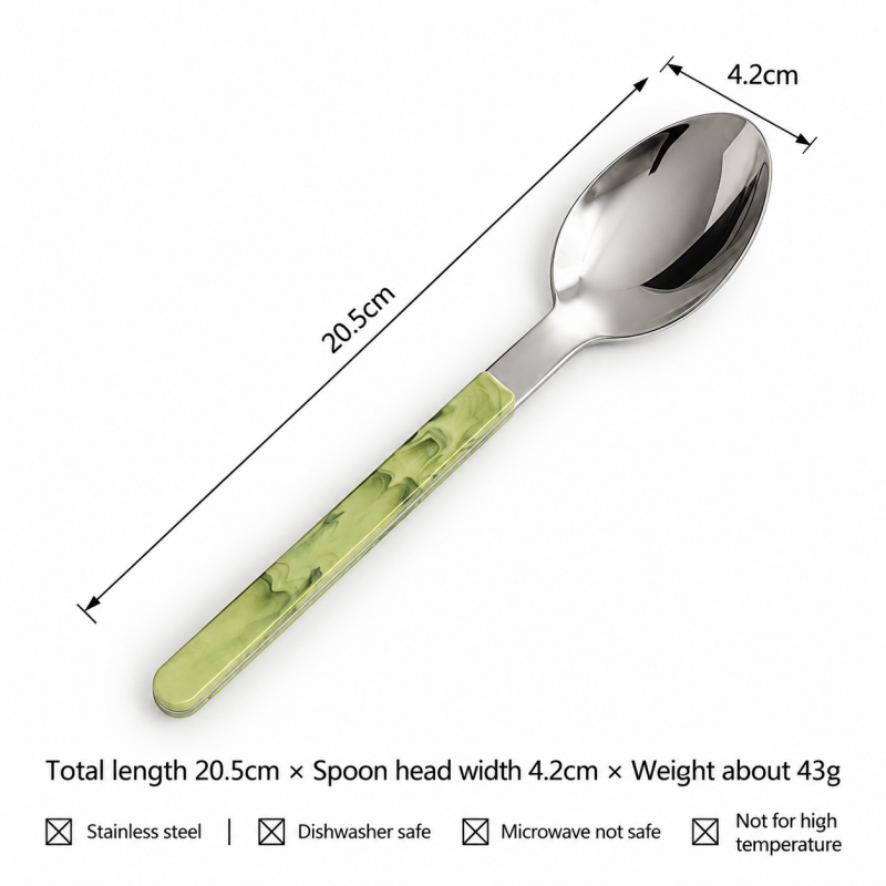 Swirl Handle Flatware - Slim Grips and Reflective Heads
