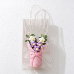 Crochet Flower Arrangement in Pink Display Base