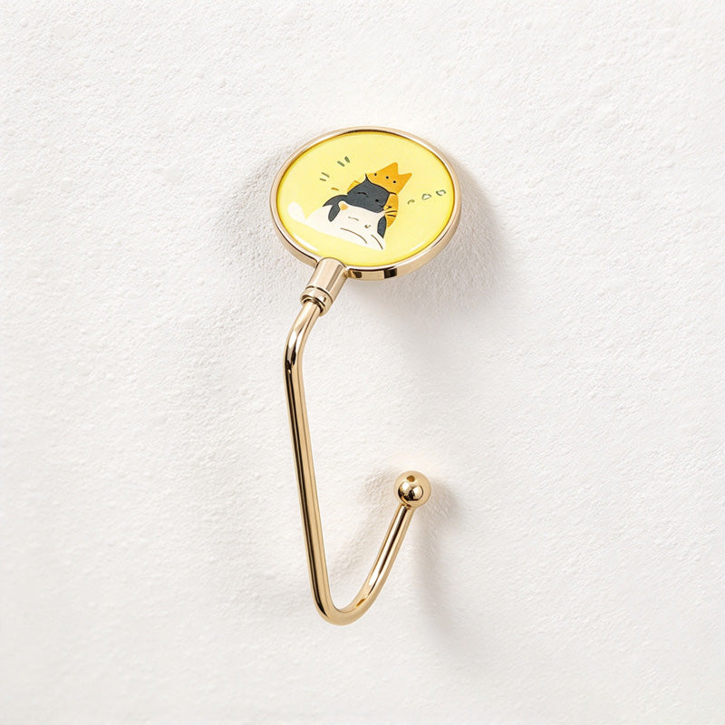CouldNook Decorative Tabletop Bag Hook - Round Top and Curved Arm