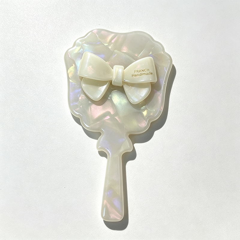 CloudNook Shell Bow Hair Brush - Acetate Decor Hair Comb