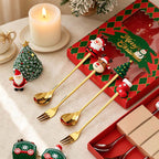 CouldNook Christmas Cutlery Set - Character Tops and Decorative Charm Designs