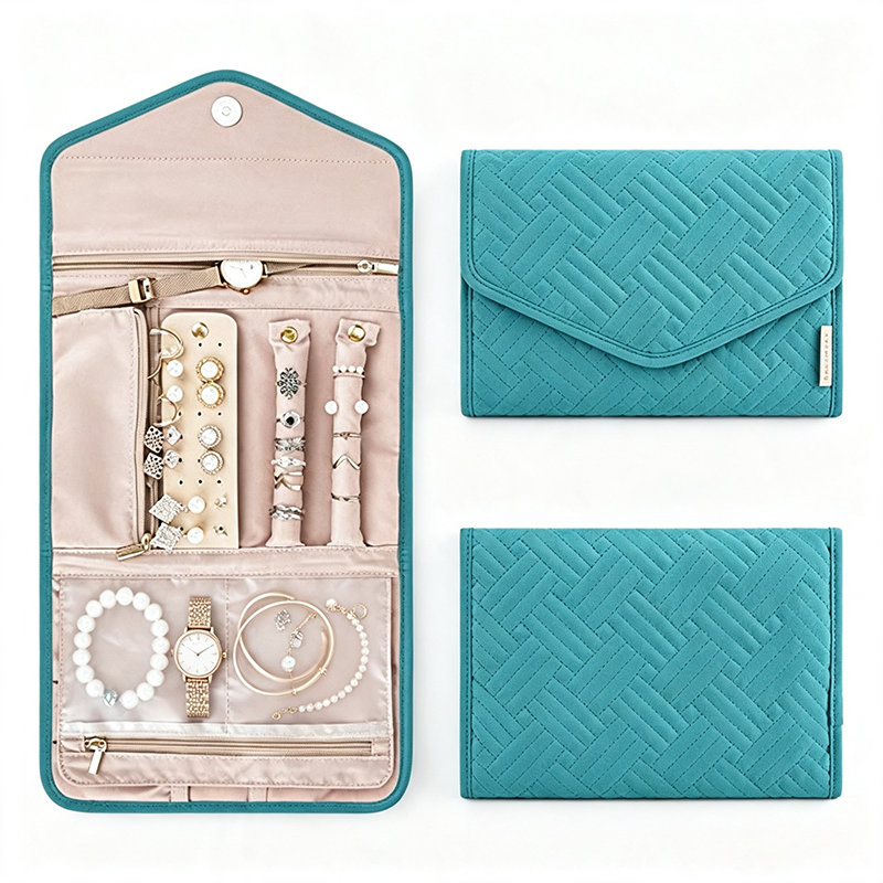 CouldNook Large Jewelry Roll Organizer Bag - Light Household Accent