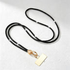 CouldNook Rhinestones Set Crossbody Phone Strap with Heart-Shaped Links