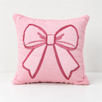 CouldNook Seasonal Pattern Cushion - Plaid Checks And Raised Festive Motifs