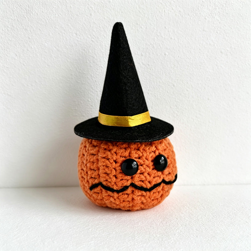 CouldNook Yarn Halloween Pumpkin Doll Ornament - Assorted Character Variations