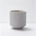 CouldNook Scented Candles - Vertical Striped Ceramic Wooden Wick Candle