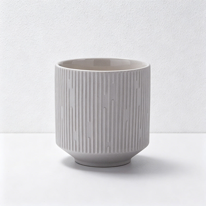 CouldNook Scented Candles - Vertical Striped Ceramic Wooden Wick Candle