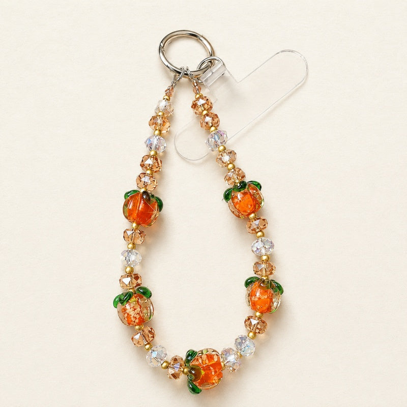 CouldNook Fluffy Pom Lanyard - Crystal Phone Charm
