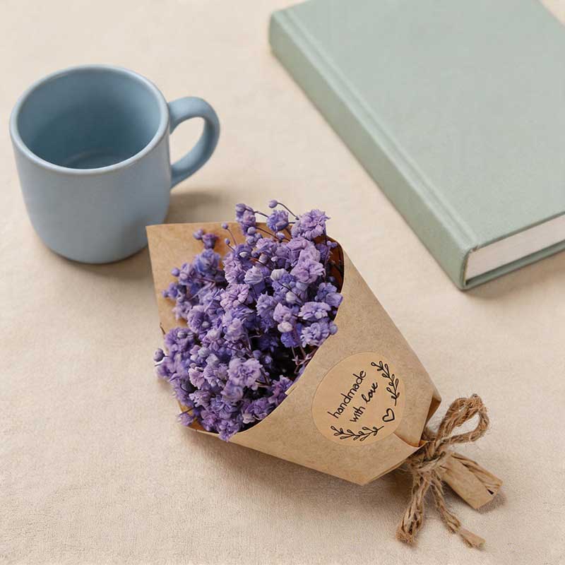 Mini Dried Baby's Breath Flower Bouquet - Preserved Gypsophila Eternal Flower