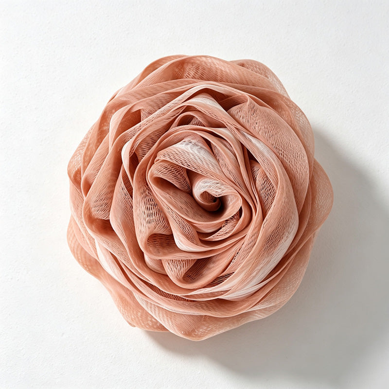 CouldNook Rose Flower Mesh Bath Sponge - Hanging Loop