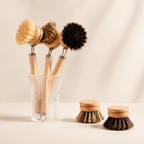 CouldNook Replaceable Head Dish Brush - Long Wood Handle Options
