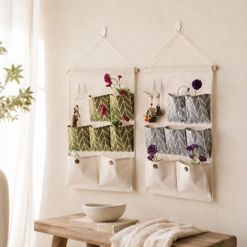CouldNook Hanging Pocket Organizer - Three Seven-Pocket Pattern Options