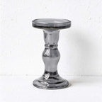 CouldNook Glass Pedestal Candle Holder - Tiered Stem And Separate Candle Options