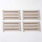 CouldNook Woven Placemat - Textured Patterns and Short Fringed Ends