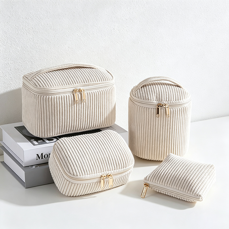 CouldNook Corduroy Cosmetic Bag - Vanity Storage Accent