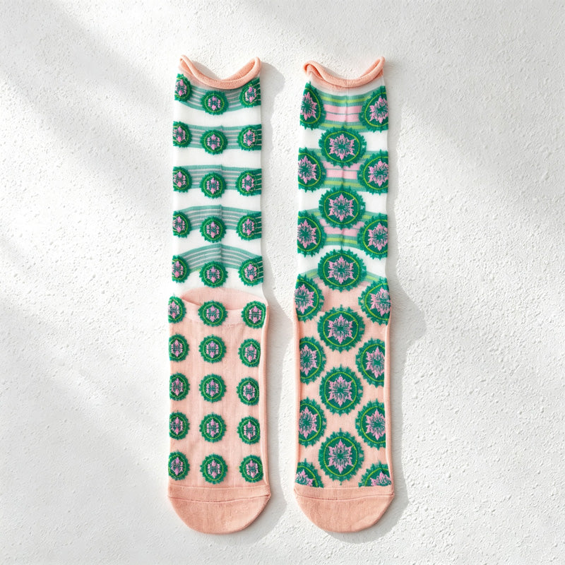 CouldNook Graphic Knee-High Socks-Knee High Length