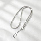 CouldNook Rhinestones Set Neck Phone Lanyard with Heart-Shaped Links
