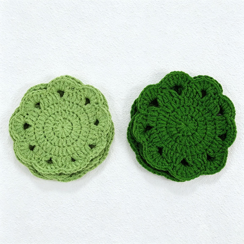 CouldNook Yarn Flower Basket Coaster - Bouquet Display Options