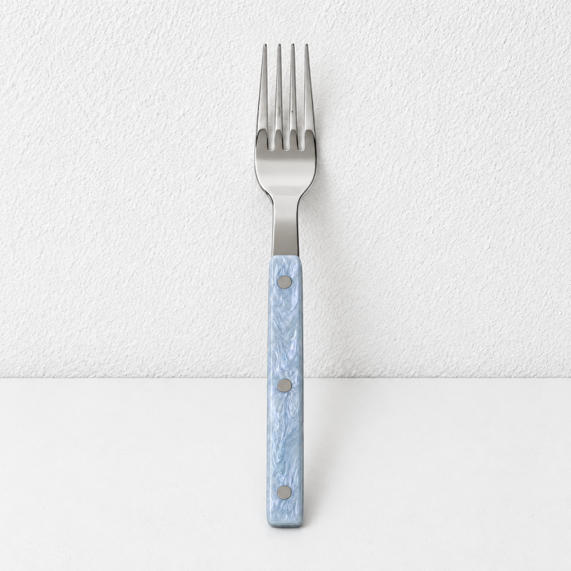 Riveted Flatware - Pearlescent Handles and Polished Steel Heads