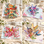 CouldNook Nature Pop-Up Greeting Card - Detailed Paper Scenes and Illustrated Covers