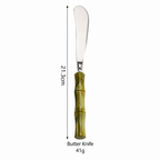 Bamboo Style Flatware - Segmented Acrylic Handles and Steel
