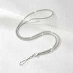 CouldNook Rhinestones Set Crossbody Phone Strap with Heart-Shaped Links