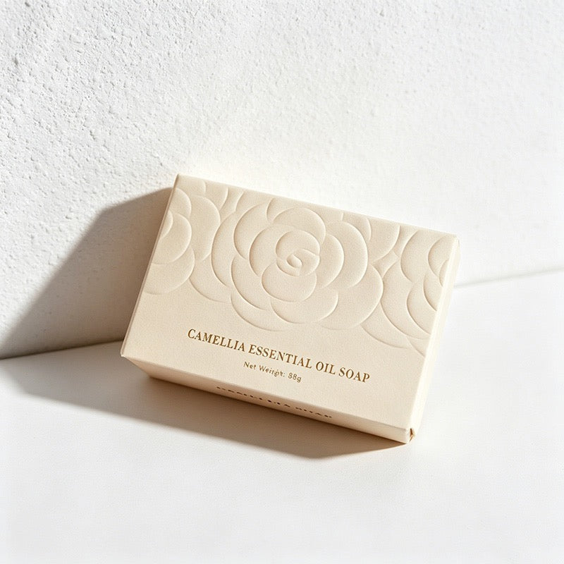 CouldNook Luxury Embossed Camellia Essential Oil Soap - Premium Gift Bar