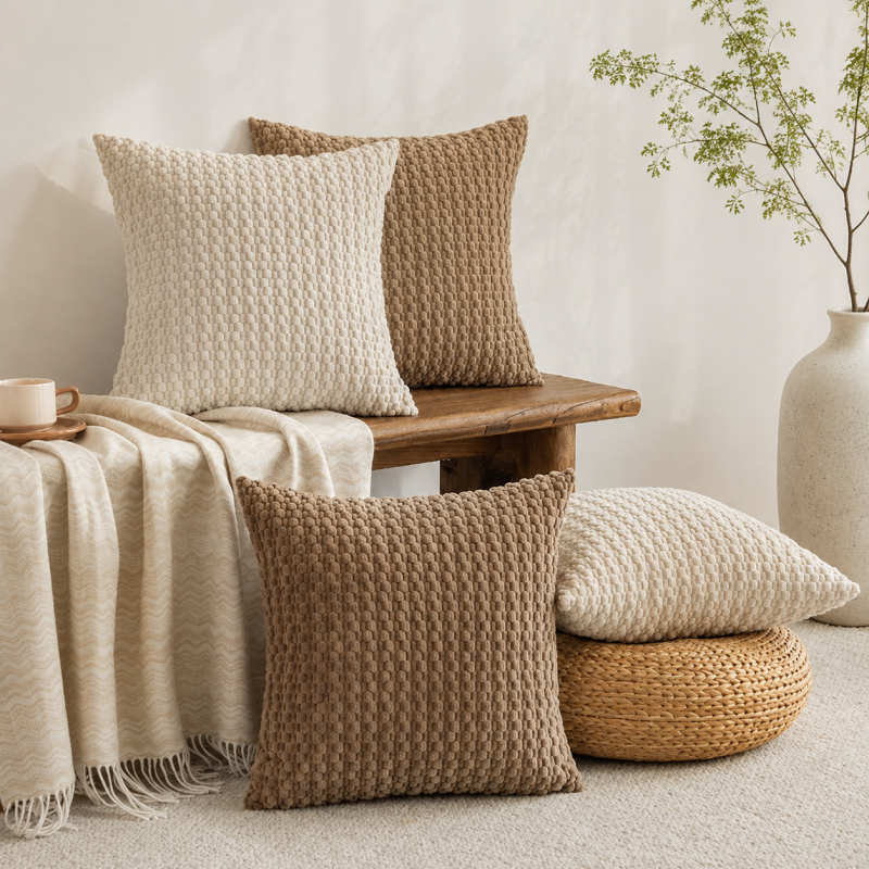 CouldNook Solid Textured Pillow Cover - Raised Bubble Surface