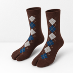 CouldNook Argyle Split-Toe Socks - Diamond Pattern