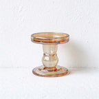 CouldNook Glass Pedestal Candle Holder - Tiered Stem And Separate Candle Options