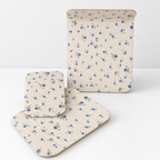 CouldNook Patterned Folding Mirror - Printed Cover And Fold-Back Tabletop Support