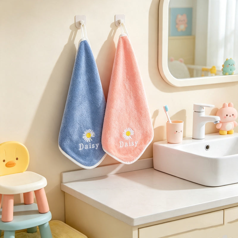 CouldNook Daisy Hand Towel - Soft Square Hanging Cloth