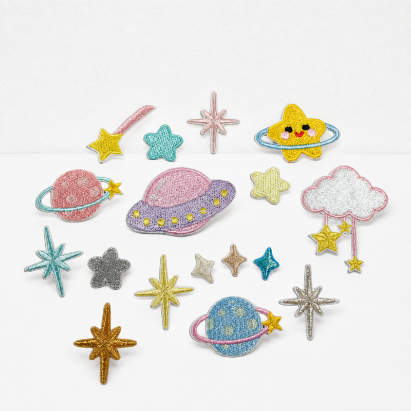 CouldNook Celestial Embroidered Patch - Stars Moons and Sky Motifs