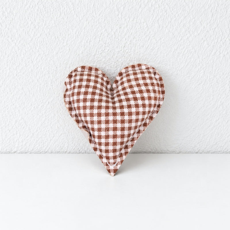 CouldNook Fabric Heart Decoration - Padded Shape And Patterned Textile Exterior