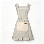CouldNook Ruffle Stripe Apron‑Women Kitchen Cooking Apron