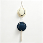 CloudNook Macrame Hat Hanger‑Boho Woven Wall Organizer